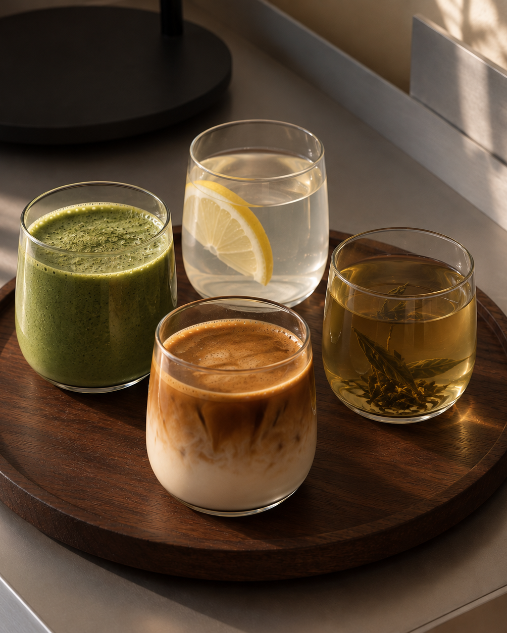Bare Collagen dans différentes boissons du matin — café smoothie thé eau — The Bare Edit Bare Rituals